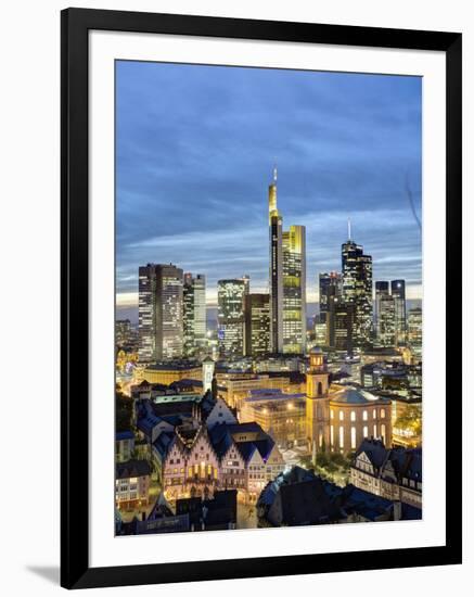 City Skyline, Frankfurt-am-Main, Hessen, Germany-Gavin Hellier-Framed Photographic Print