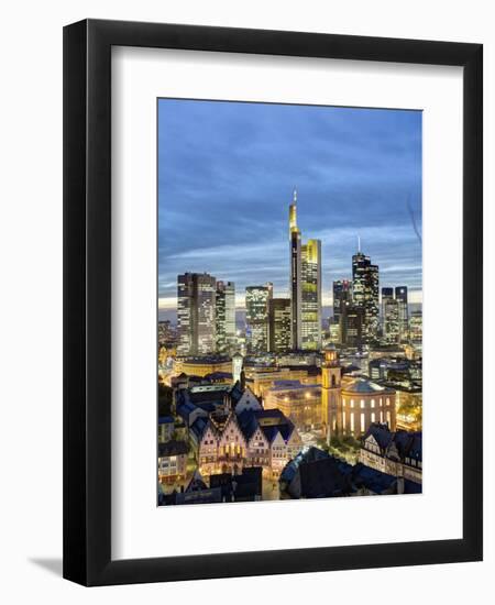 City Skyline, Frankfurt-am-Main, Hessen, Germany-Gavin Hellier-Framed Photographic Print