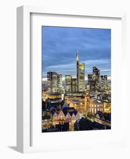 City Skyline, Frankfurt-am-Main, Hessen, Germany-Gavin Hellier-Framed Photographic Print