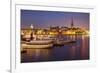 City Skyline from City Hall at Dusk, Kungsholmen, Stockholm, Sweden, Scandinavia, Europe-Frank Fell-Framed Photographic Print