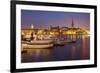 City Skyline from City Hall at Dusk, Kungsholmen, Stockholm, Sweden, Scandinavia, Europe-Frank Fell-Framed Photographic Print