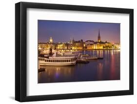 City Skyline from City Hall at Dusk, Kungsholmen, Stockholm, Sweden, Scandinavia, Europe-Frank Fell-Framed Photographic Print