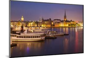 City Skyline from City Hall at Dusk, Kungsholmen, Stockholm, Sweden, Scandinavia, Europe-Frank Fell-Mounted Photographic Print