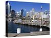 City Skyline from Darling Harbour, Central Business District, Sydney, New South Wales, Australia, P-Richard Cummins-Stretched Canvas