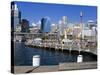 City Skyline from Darling Harbour, Central Business District, Sydney, New South Wales, Australia, P-Richard Cummins-Stretched Canvas