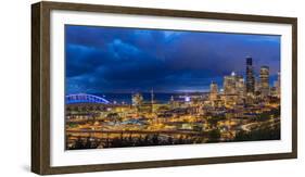 City Skyline from Jose Rizal Park in Downtown Seattle, Washington State, Usa-Chuck Haney-Framed Photographic Print