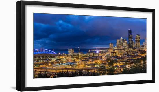 City Skyline from Jose Rizal Park in Downtown Seattle, Washington State, Usa-Chuck Haney-Framed Photographic Print