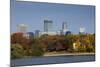 City Skyline from Lake Calhoun, Autumn, Minneapolis, Minnesota, USA-Walter Bibikow-Mounted Photographic Print