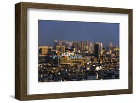 City skyline from Montmartre, Centre Georges Pompidou designed by Renzo Piano and Richard Rogers, P-Christian Kober-Framed Photographic Print