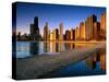 City Skyline from North Avenue Beach, Chicago, United States of America-Richard Cummins-Stretched Canvas
