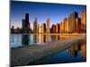 City Skyline from North Avenue Beach, Chicago, United States of America-Richard Cummins-Mounted Premium Photographic Print