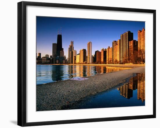 City Skyline from North Avenue Beach, Chicago, United States of America-Richard Cummins-Framed Photographic Print
