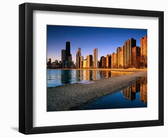 City Skyline from North Avenue Beach, Chicago, United States of America-Richard Cummins-Framed Photographic Print