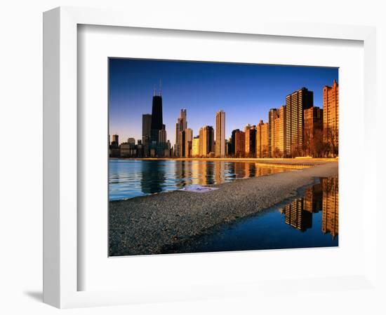 City Skyline from North Avenue Beach, Chicago, United States of America-Richard Cummins-Framed Photographic Print