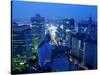 City Skyline from Sky Bar, Park Hyatt Tokyo, Tokyo, Japan-Greg Elms-Stretched Canvas