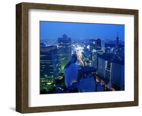 City Skyline from Sky Bar, Park Hyatt Tokyo, Tokyo, Japan-Greg Elms-Framed Photographic Print