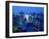 City Skyline from Sky Bar, Park Hyatt Tokyo, Tokyo, Japan-Greg Elms-Framed Premium Photographic Print