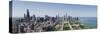 City Skyline from South End of Grant Park, Chicago, Lake Michigan, Cook County, Illinois 2009-null-Stretched Canvas