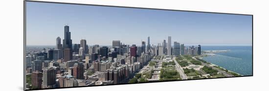 City Skyline from South End of Grant Park, Chicago, Lake Michigan, Cook County, Illinois 2009-null-Mounted Photographic Print