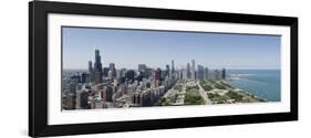 City Skyline from South End of Grant Park, Chicago, Lake Michigan, Cook County, Illinois 2009-null-Framed Photographic Print