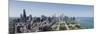 City Skyline from South End of Grant Park, Chicago, Lake Michigan, Cook County, Illinois 2009-null-Mounted Photographic Print