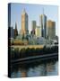 City Skyline from Southgate, Melbourne, Victoria, Australia-Gavin Hellier-Stretched Canvas
