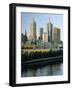 City Skyline from Southgate, Melbourne, Victoria, Australia-Gavin Hellier-Framed Photographic Print