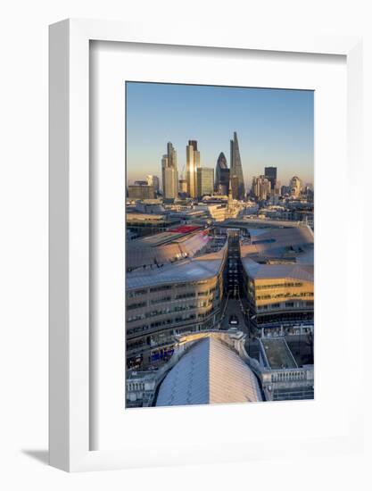 City skyline from St. Pauls, London, England, United Kingdom, Europe-Charles Bowman-Framed Photographic Print