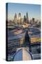 City skyline from St. Pauls, London, England, United Kingdom, Europe-Charles Bowman-Stretched Canvas