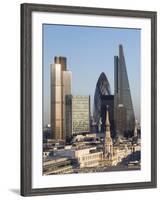 City Skyline from St. Pauls, London, England, United Kingdom-Charles Bowman-Framed Photographic Print