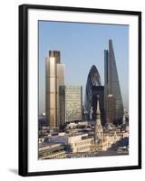 City Skyline from St. Pauls, London, England, United Kingdom-Charles Bowman-Framed Photographic Print