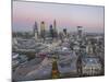 City Skyline from St. Pauls, London, England, United Kingdom-Charles Bowman-Mounted Photographic Print