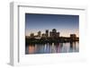 City Skyline from the Arkansas River, Dusk, Little Rock, Arkansas, USA-Walter Bibikow-Framed Photographic Print