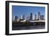 City Skyline from the Arkansas River, Little Rock, Arkansas, USA-Walter Bibikow-Framed Photographic Print