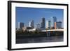 City Skyline from the Arkansas River, Little Rock, Arkansas, USA-Walter Bibikow-Framed Photographic Print