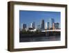 City Skyline from the Arkansas River, Little Rock, Arkansas, USA-Walter Bibikow-Framed Photographic Print