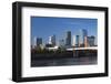 City Skyline from the Arkansas River, Little Rock, Arkansas, USA-Walter Bibikow-Framed Photographic Print