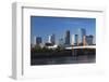 City Skyline from the Arkansas River, Little Rock, Arkansas, USA-Walter Bibikow-Framed Photographic Print