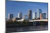 City Skyline from the Arkansas River, Little Rock, Arkansas, USA-Walter Bibikow-Mounted Photographic Print