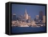 City Skyline from the Bay, San Francisco, California, USA-Kim Hart-Framed Stretched Canvas