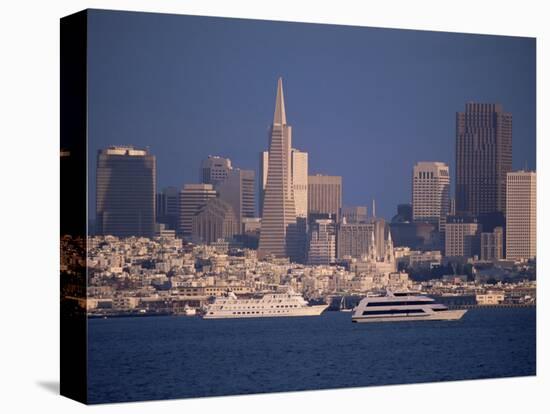 City Skyline from the Bay, San Francisco, California, USA-Kim Hart-Stretched Canvas