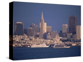 City Skyline from the Bay, San Francisco, California, USA-Kim Hart-Stretched Canvas