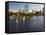 City Skyline from the Charles River, Boston, Massachusetts, USA-Amanda Hall-Framed Stretched Canvas