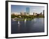 City Skyline from the Charles River, Boston, Massachusetts, USA-Amanda Hall-Framed Photographic Print