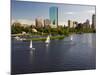 City Skyline from the Charles River, Boston, Massachusetts, USA-Amanda Hall-Mounted Photographic Print