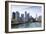 City Skyline from the Chicago River, Chicago, Illinois, United States of America, North America-Amanda Hall-Framed Photographic Print