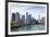 City Skyline from the Chicago River, Chicago, Illinois, United States of America, North America-Amanda Hall-Framed Photographic Print