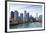 City Skyline from the Chicago River, Chicago, Illinois, United States of America, North America-Amanda Hall-Framed Premium Photographic Print