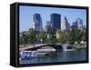 City Skyline from the Old Port, Montreal, Quebec, Canada, North America-Simanor Eitan-Framed Stretched Canvas