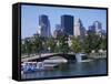 City Skyline from the Old Port, Montreal, Quebec, Canada, North America-Simanor Eitan-Framed Stretched Canvas